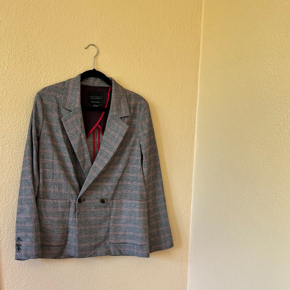 Over-sized Plaid Blazer